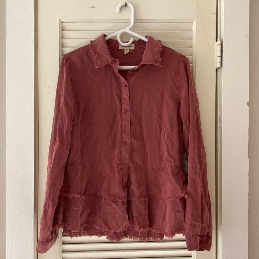 Anthropologie Cloth and Stone Rose Ruffle Peplum jacket